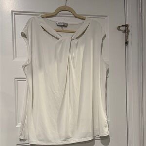 Kasper Women's Cream Sleeveless Blouse